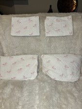 Pottery Barn Unicorn Rainbow Organic Cotton Sheet Set  Pillowcases FULL