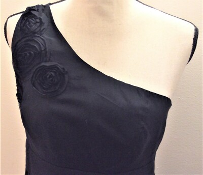Kensie NWT Silk Blend One-Shoulder Black Cocktail Dress, Size 8 | eBay