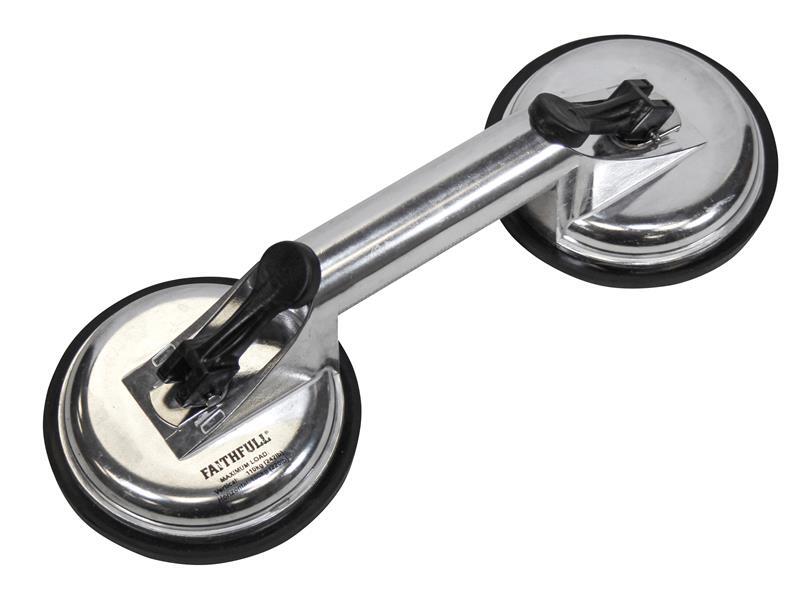 Faithfull Doppio Pad Alluminio Pro Ventosa Lifter FAISUCPAD2P