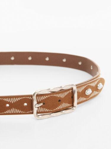 MANGO Embroidered leather belt Belt 'Opal' in Pueblo SZ M - Picture 2 of 3