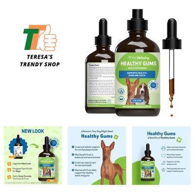Healthy Gums for Dogs - Gums & Dental Health, Oral Care, Healthy Breath, Coen...