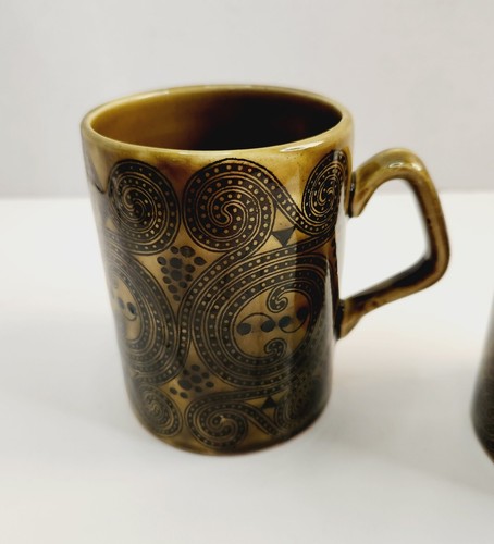 Vintage Arklow McDonagh Swirl olivgrün Kaffeetassen 4" Irland Geschenkartikel - Bild 6 von 15