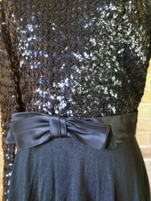 black below knee dress Functional Below-The-Knee Dress With Removable Sleeves, Collar, Cuffs,   John Paul Ataker