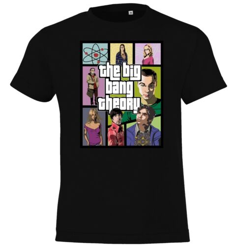 Youth Designz Kinder T-Shirt Big Bang Logo Print Gaming Nerd Spiele Grand Theft  - Afbeelding 1 van 7
