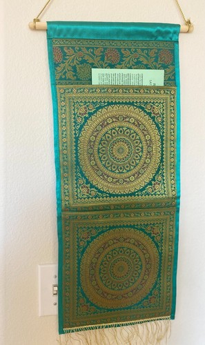 Wall Hanging Green Tapestry Mail Holder Decor Organizer Mandala Boho Decor Gift - Picture 2 of 6
