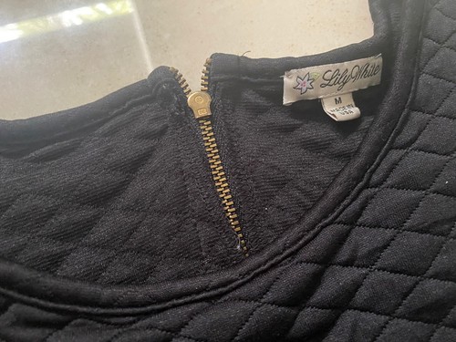 Lily White Women’s Casual Black Short Sleeve Top Blouse Size Medium - Picture 3 of 5