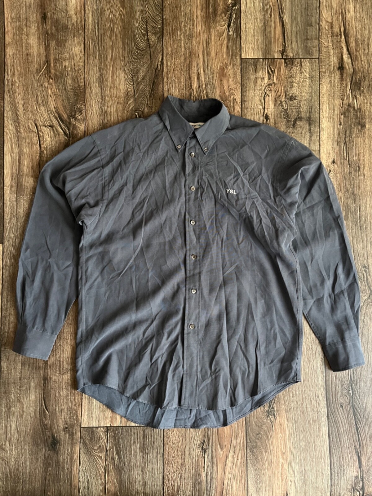 Camicia YVES SAINT LAURENT vintage logo YSL con bottoni