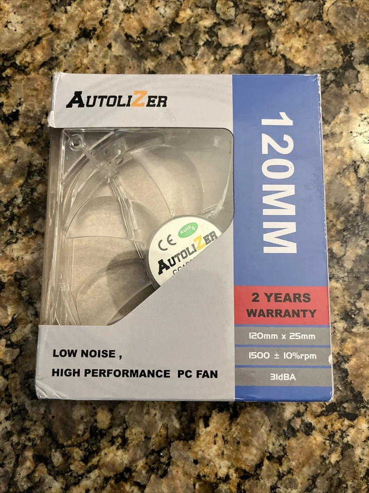 Autolizer 120MM 25MM 1500 RPM Low Noise PC Fan Sleeve Bearing CPU Coolers - Image 3 of 4