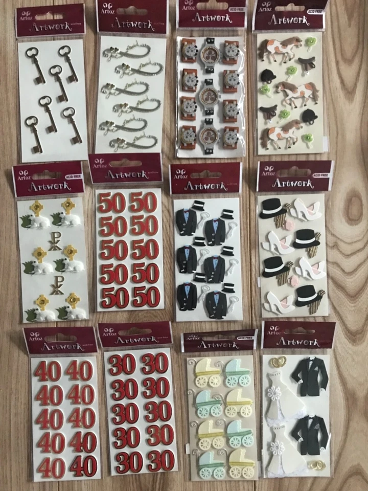 Artoz Artwork - 3D Motif Sticker - Wedding Just Married Baby Easter Watch Horse