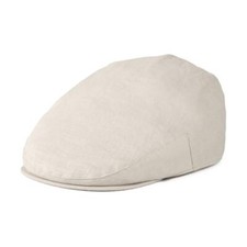 BOTVELA Men Linen Flat Ivy Breathable Summer Newsboy Hat 7 5/8-7 3/4 Plain Beige
