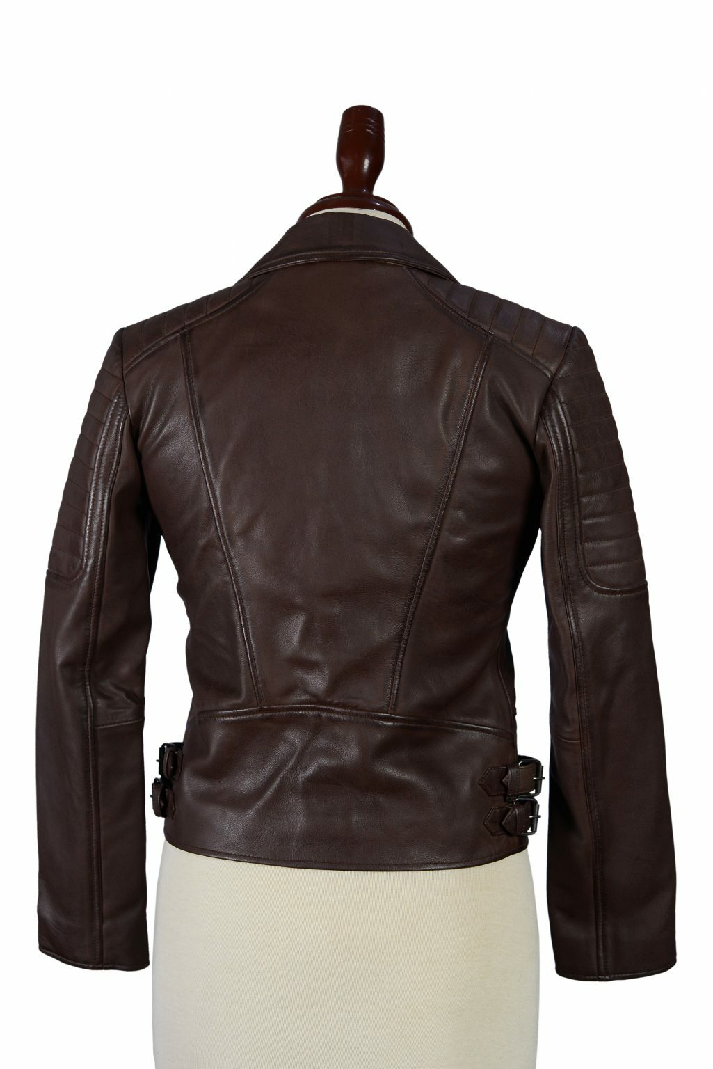 Avelyn Chocolate Brown Color Real Lambskin Sheep Leather Jacket For Women's image 3