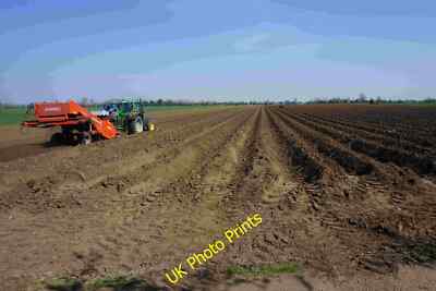 Photo 6x4 Digging furrows near Fordham Down Field I presume these are for c2015