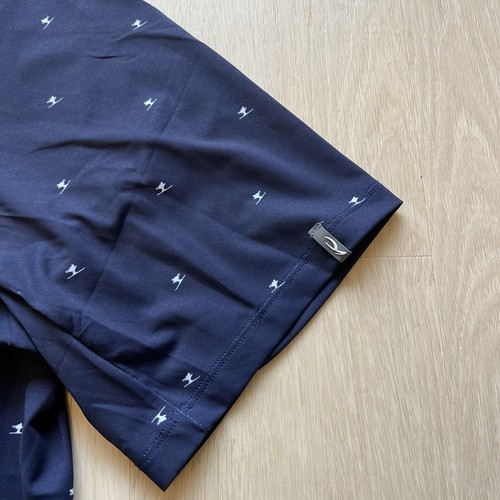 KJUS Sotto Polo Golf Shirt Navy Ski All Over Print UPF Men’s M K00201 - Picture 10 of 14