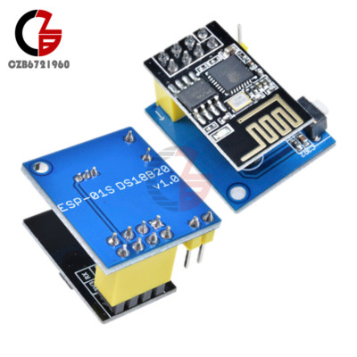 ESP-01S ESP8266 WIFI Wireless Transceiver DS18B20 Temperature Sensor Adapter