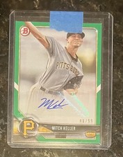 2018 Bowman Prospect  Green paper auto #PA-MK Mitch Keller #08/99