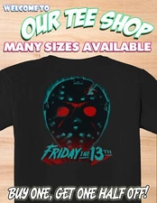 JASON VOORHEES MASK - Friday the 13th - Custom Shirt - Free Shipping