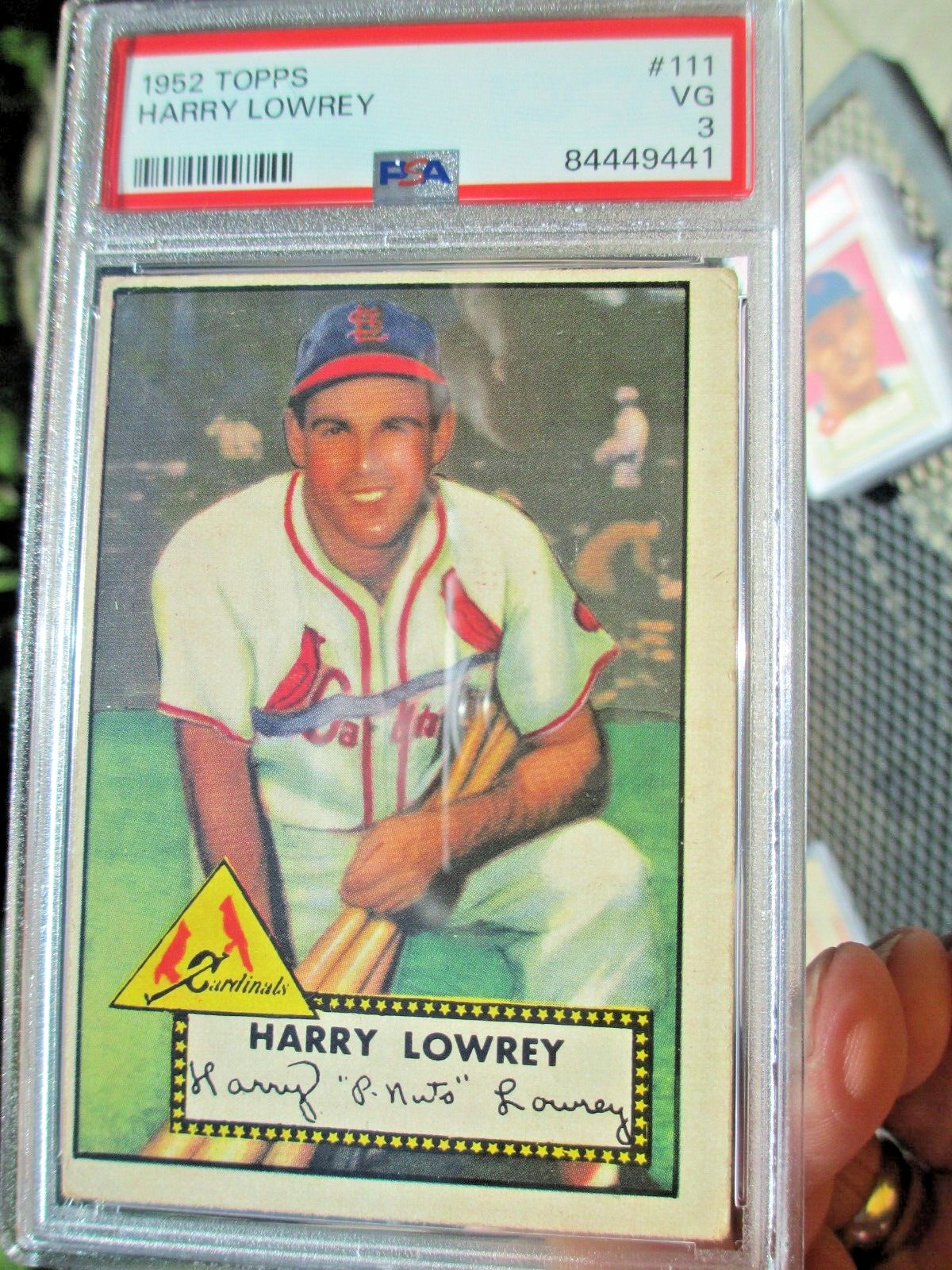 Topps 1952  Harry Lowrey # 111 PSA  VG  3