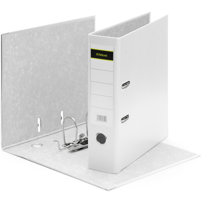 15 x Ordner A4 8cm PP Kunststoff Weiss Aktenordner Briefordner Breit Büro