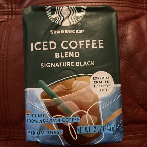 Starbucks ICED COFFEE BLEND Signature Black Arabica Med Ground Crafted