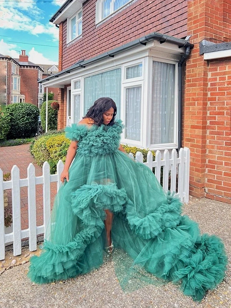 Ruffle clearance tulle dress