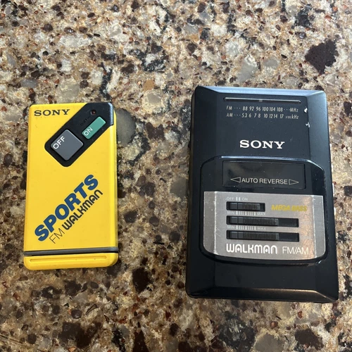 lot of two vintage Sony walkmans untested