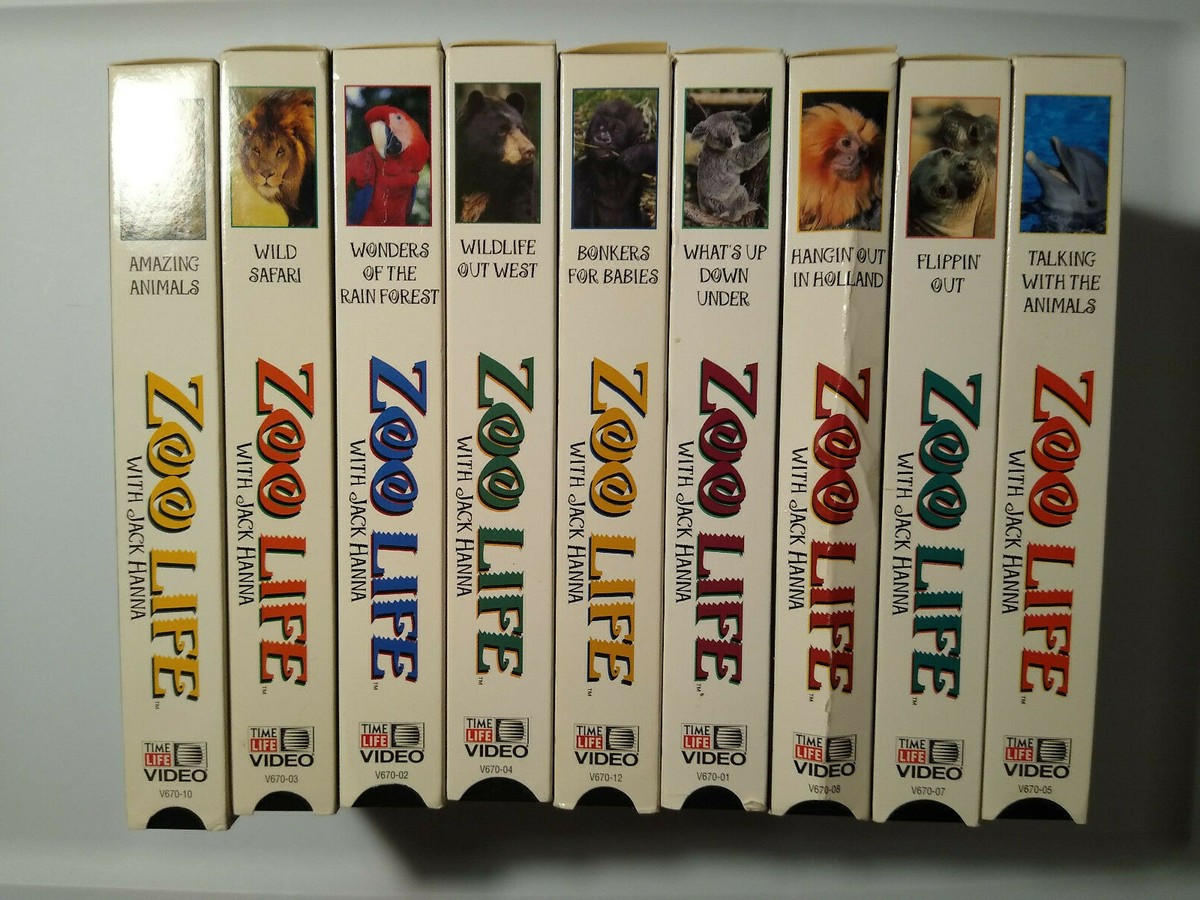 9 VHS lot Zoo Life Jack Hanna Talking with Animals Amazing Hangin