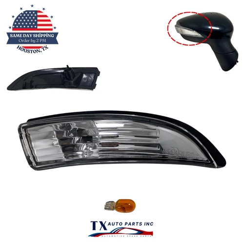 For 2011-19 FORD FIESTA Passenger Side Mirror Turn Signal Light Blinker w/ Bulb