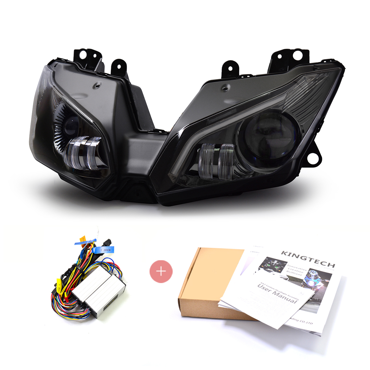 KT Complete LED Headlight for Kawasaki Ninja ZX-6R 2013-2018 Blue