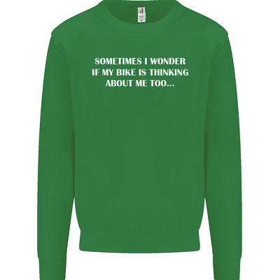 Bike Thinks of Me Radfahren Biker Motorrad Kinder Sweatshirt Pullover