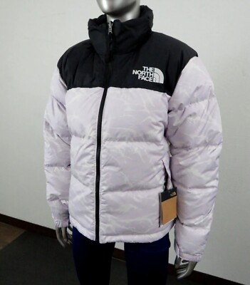 The North Face Printed 1996 Nuptse 700-Down Hooded Jacket Lavender