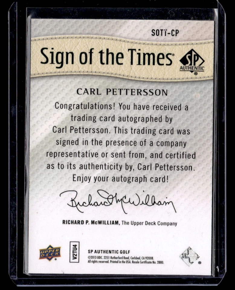 Auténtico SP 2013 #SOTT-CP Carl Pettersson Sign of the Times casi nuevo/m Foto 2 de 2