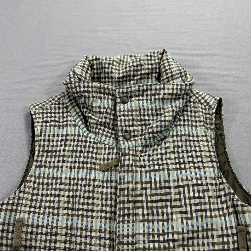 VINTAGE Volcom Vest Womens Large Brown Plaid Puffer Jacket Lined Outdoor Y2K - Image 3 of 4
