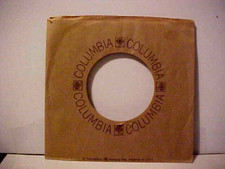 COLUMBIA RECORDS USA VINTAGE 7 INCH 45 RPM COMPANY SLEEVE ONLY NO RECORD USA