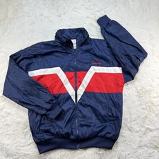 Vintage Adidas Track Jacket Mens Size L See Measurements Blue/White/Red - RARE