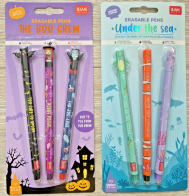 Limited Edition Legami Erasable Pens: HALLOWEEN ''THE BOO CREW'' + UNDER THE SEA