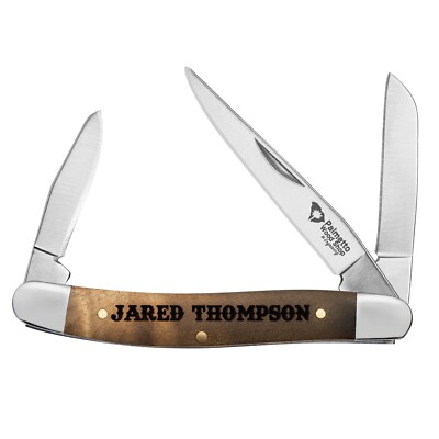 Stockman Pocket Knife, Drop Point, Sheepsfoot, Spey, with Personalized Handle