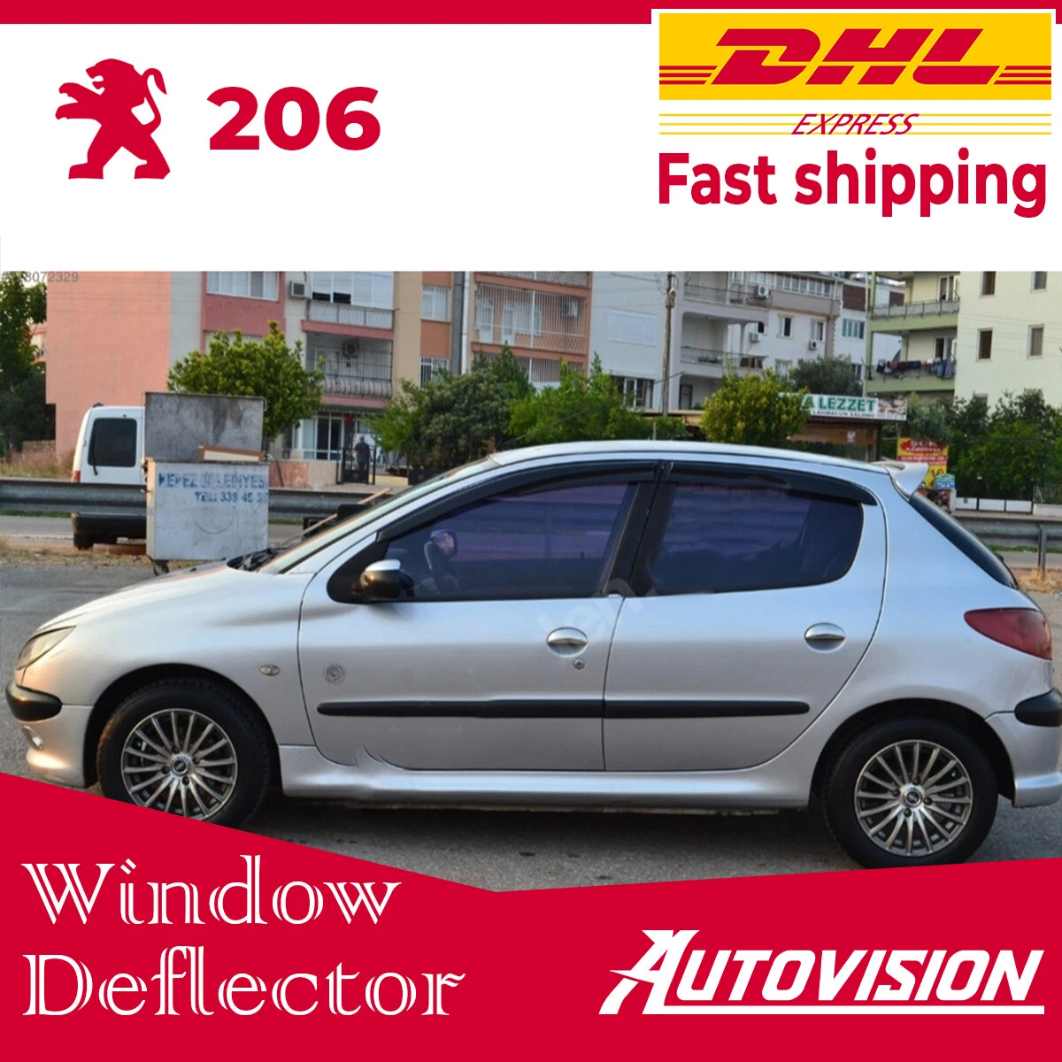 Car Window Deflector for Peugeot 206 206 Window Visor Rain Guard
