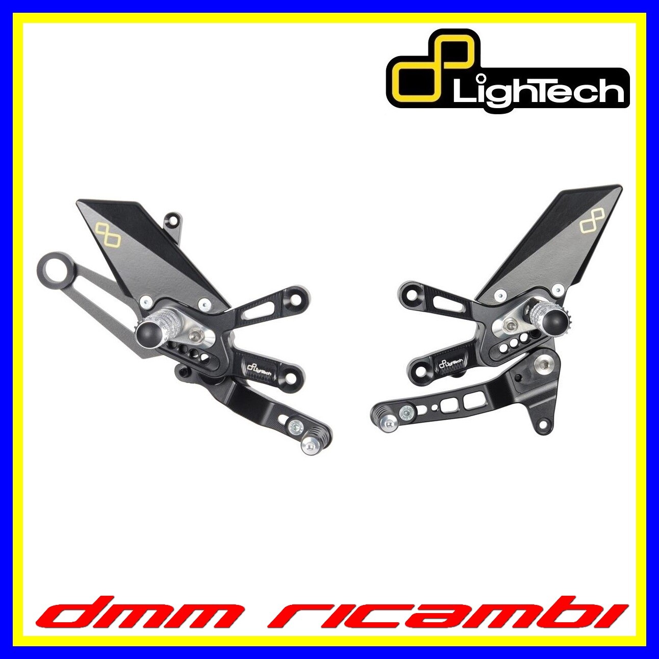 Pedane arretrate LIGHTECH APRILIA RSV4 1100 2021 cambio standard regolabili race