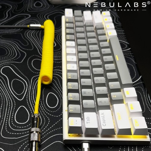Custom PC Braided Coiled Aviator GX16 USB-C Mechanical Keyboard Gaming Cable Set - Picture 7 of 7