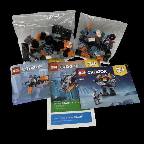 LEGO Creator 3in1 Build Kit Cyber Drone Cyber Mech Cyber Scooter