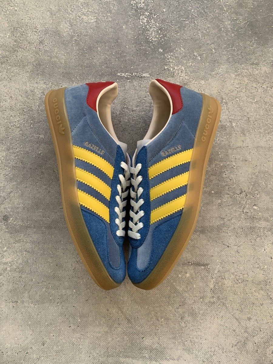 Size 7 - Gucci x adidas Gazelle Light Blue Suede for sale online