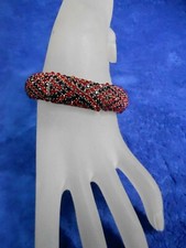  516 BEAUTIFUL RED RHINESTONE STRETCH BRACELET