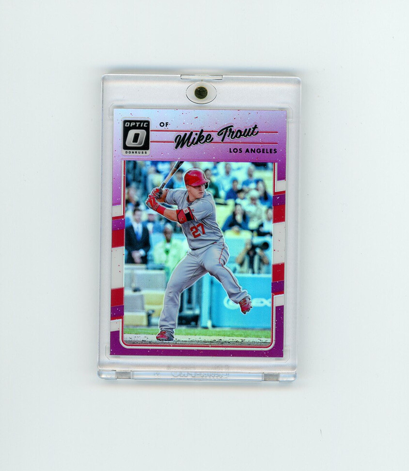 2017 Optic PURPLE PRIZM SP MIKE TROUT!▪️Los Angeles Angels RARE