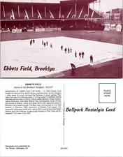 Ebbets Field Infield Brooklyn NY Postcard
