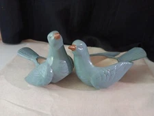 Vintage Hand Painted Ceramic Dove Trinket Dish/ Planter Set Of 2