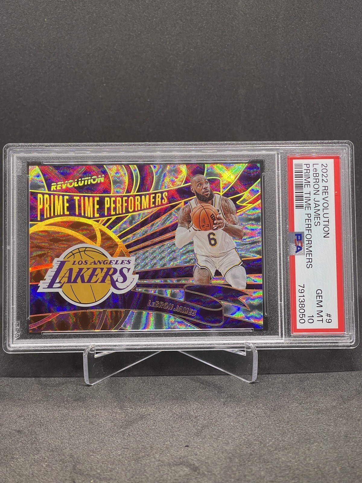 CASE HIT PSA 10!! Lebron James 2022 Revolution Prime Time Performer! Lakers