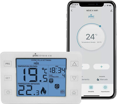 J11 Plikc Thermostat Wifi Chronothermostat mit Bluetooth Alexa Sprachsteuerung, 