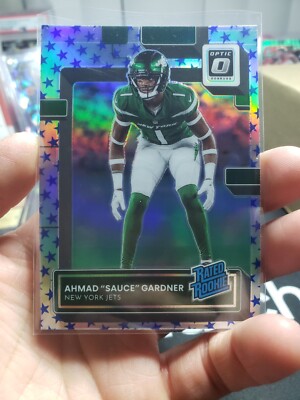 Ahmad Sauce Gardner 2022 Donruss Optic Blue Stars Rated Rookie SP