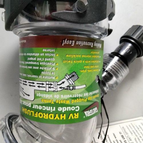 Valterra F02-4100, RV HydroFlush Sewer Hose Reverse Flush Valve, 45 Degree Clear - Picture 2 of 6
