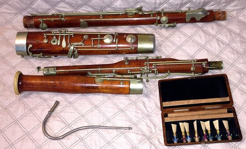 ANTIQUE/VINTAGE BASSOON BY CABART, PARIS, FRANCE - COMPLETE-NEEDS SOME ATTENTION
